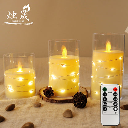Trio de Velas LED + Vela Artesanal